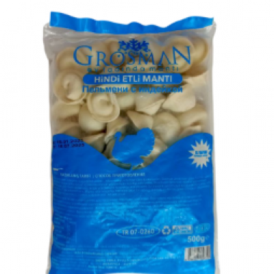 GROSMAN Hindi Etli Pelmeni Mantı 500 Gr