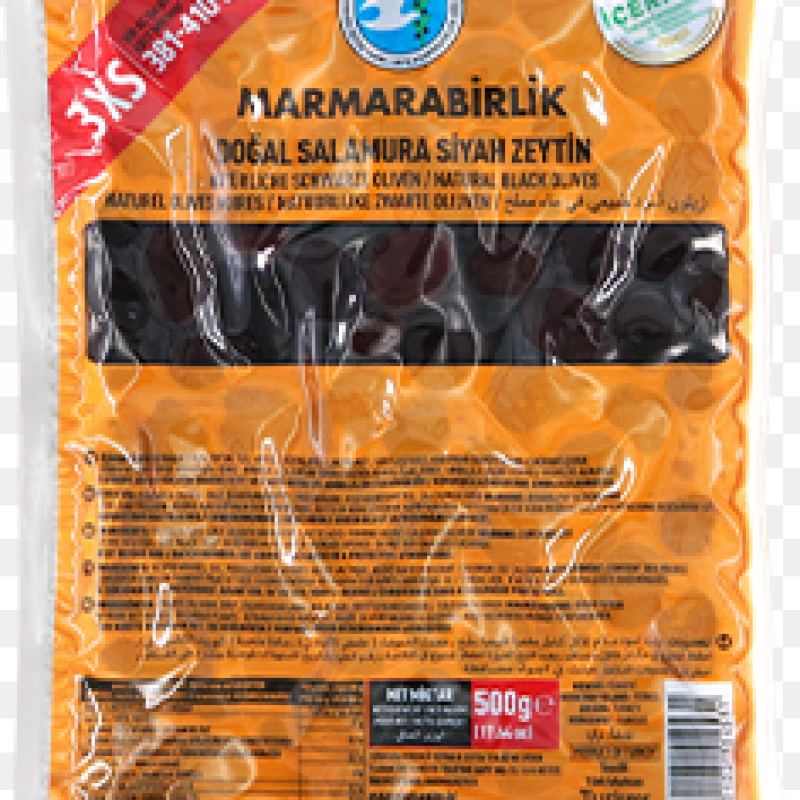 MARMARA BİRLİK 3XS Doğal Salamura Siyah Zeytin 500 Gr