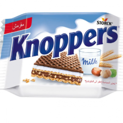STORCK Knoppers Sütlü Krema ve Nuga Krema Dolgulu Gofret 25 Gr